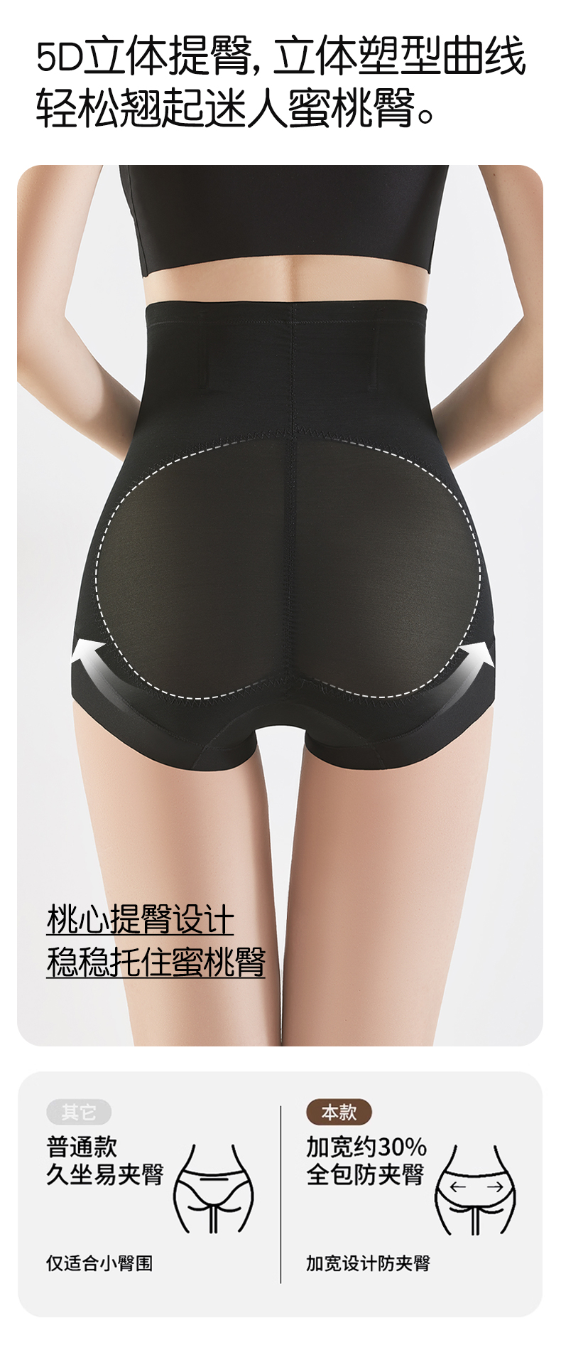 穿着效果背面展示 提臀效果